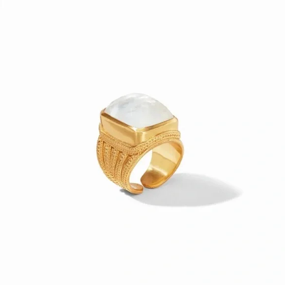 JULIE VOS Gold and White Women's Ring - Picture 10 of 12